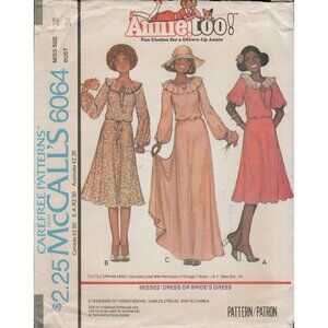 McCall's 6064 Annie Too Cottagecore Dress & Wedding Gown 70s Pattern Sz 12 Uncut
